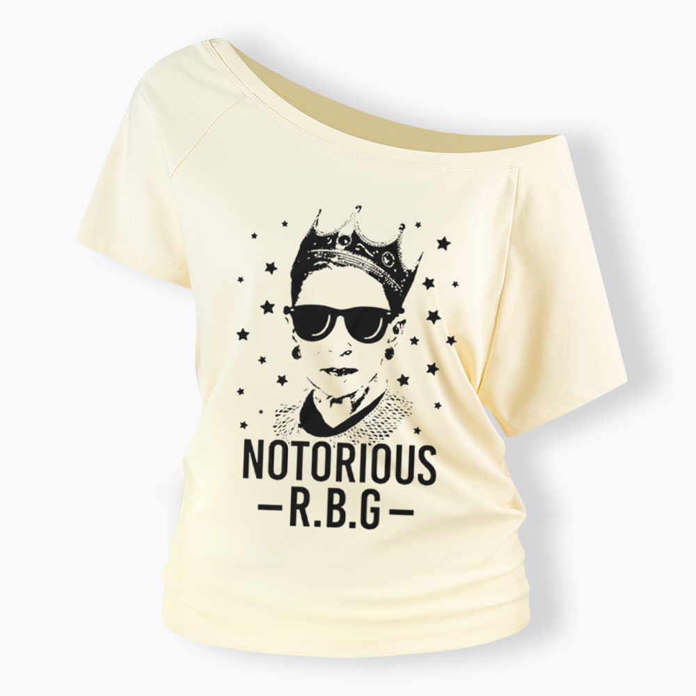 Notorious RBG Off Shoulder T-Shirt