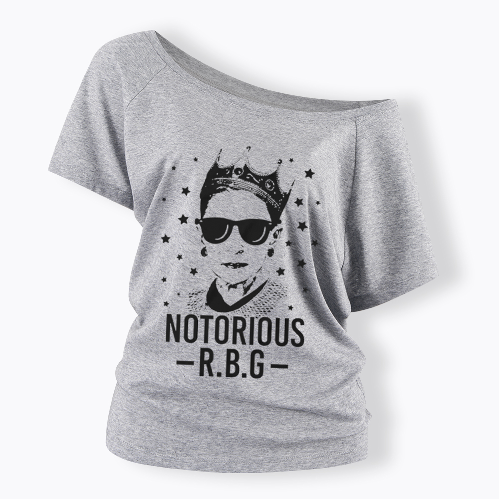 Notorious RBG Off Shoulder T-Shirt