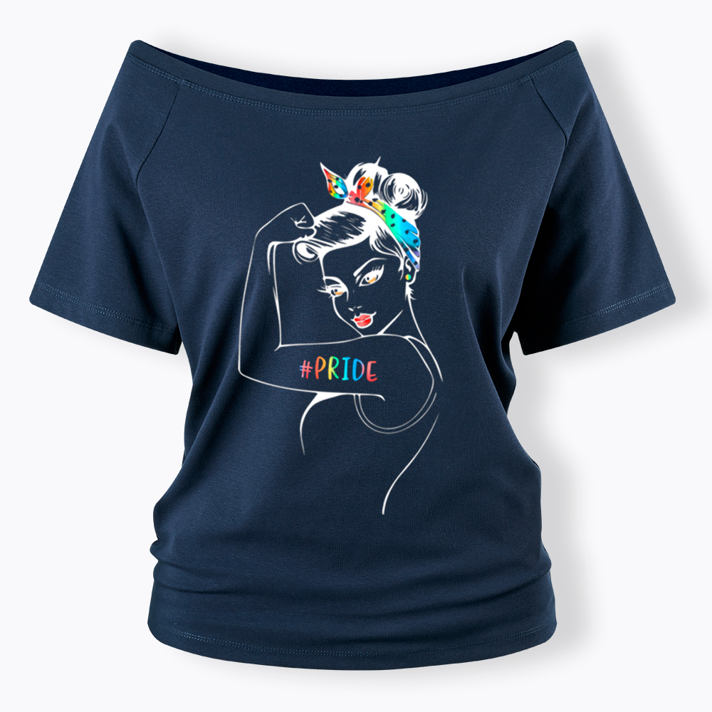 Rainbow Pride Off Shoulder T-Shirt