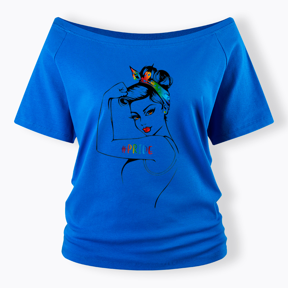 Rainbow Pride Off Shoulder T-Shirt