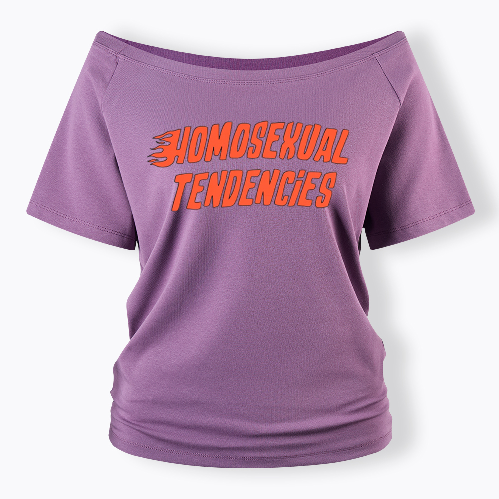Homosexual Tendencies Off Shoulder T-Shirt