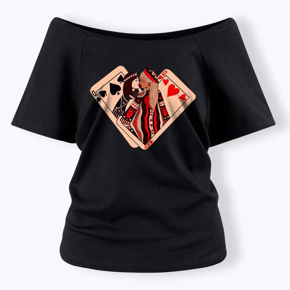 Sapphic Lesbian Off Shoulder T-Shirt