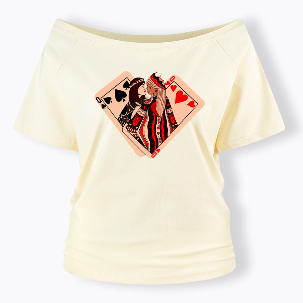 Sapphic Lesbian Off Shoulder T-Shirt