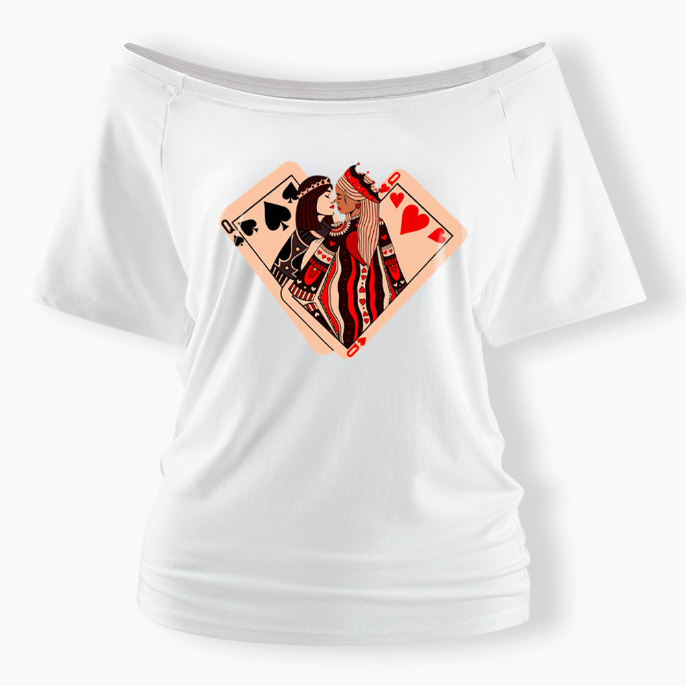 Sapphic Lesbian Off Shoulder T-Shirt