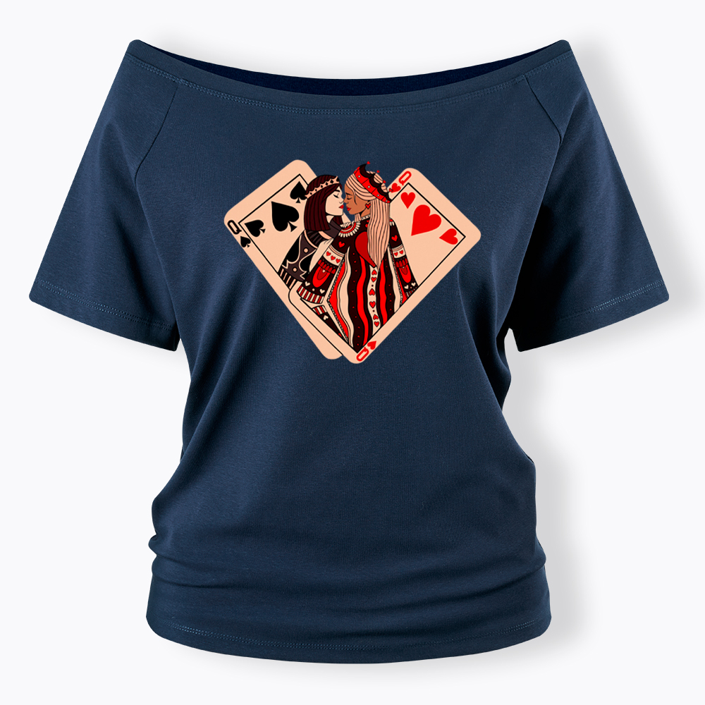 Sapphic Lesbian Off Shoulder T-Shirt
