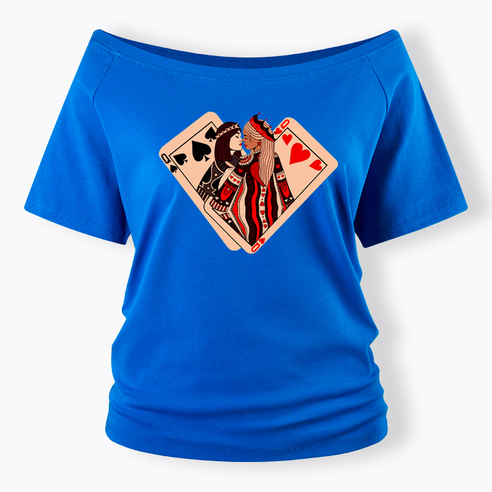 Sapphic Lesbian Off Shoulder T-Shirt