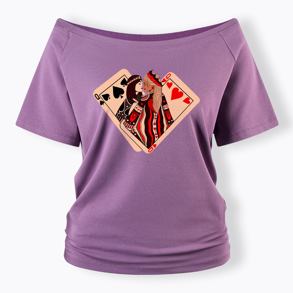 Sapphic Lesbian Off Shoulder T-Shirt