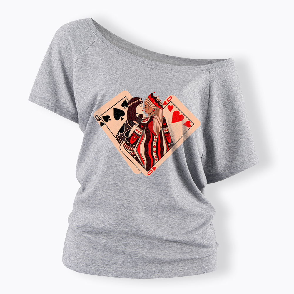 Sapphic Lesbian Off Shoulder T-Shirt