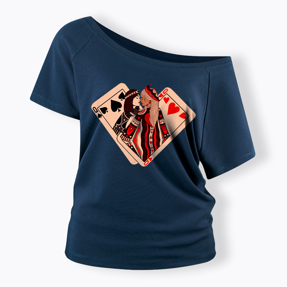 Sapphic Lesbian Off Shoulder T-Shirt