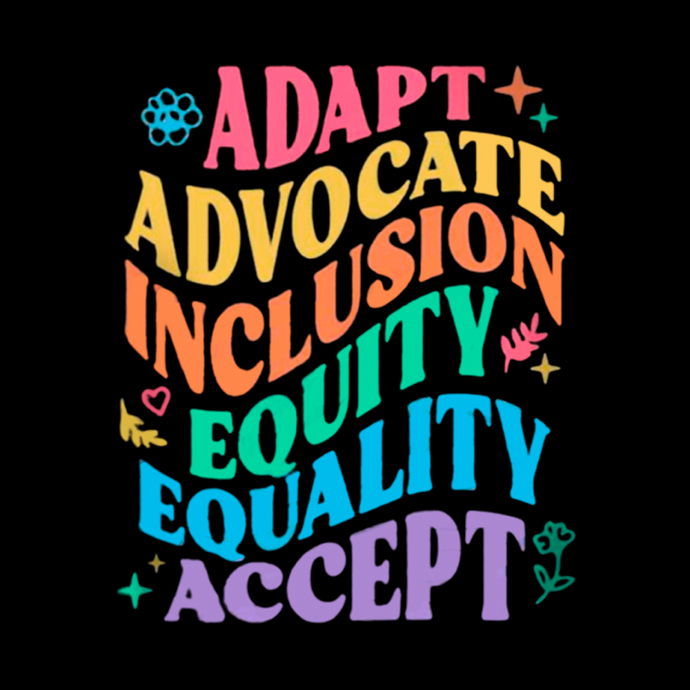 Adapt Advocate Inclusion Equity Equality Accept Off Shoulder T-Shirt