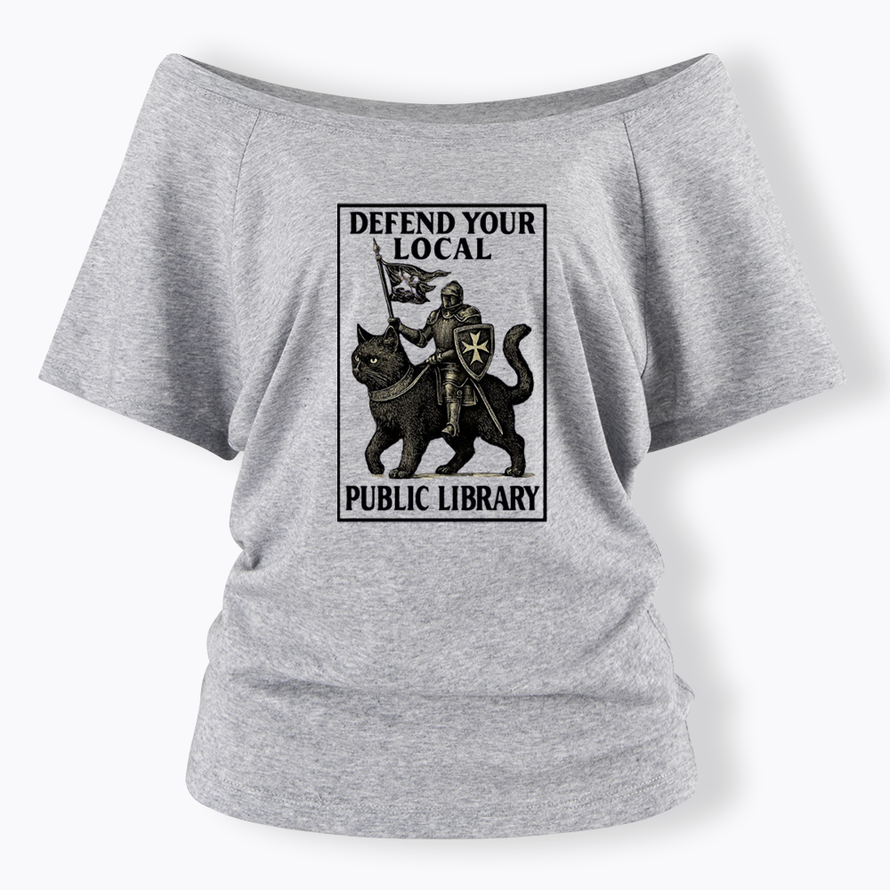 Defend Your Local Library Off Shoulder T-shirts