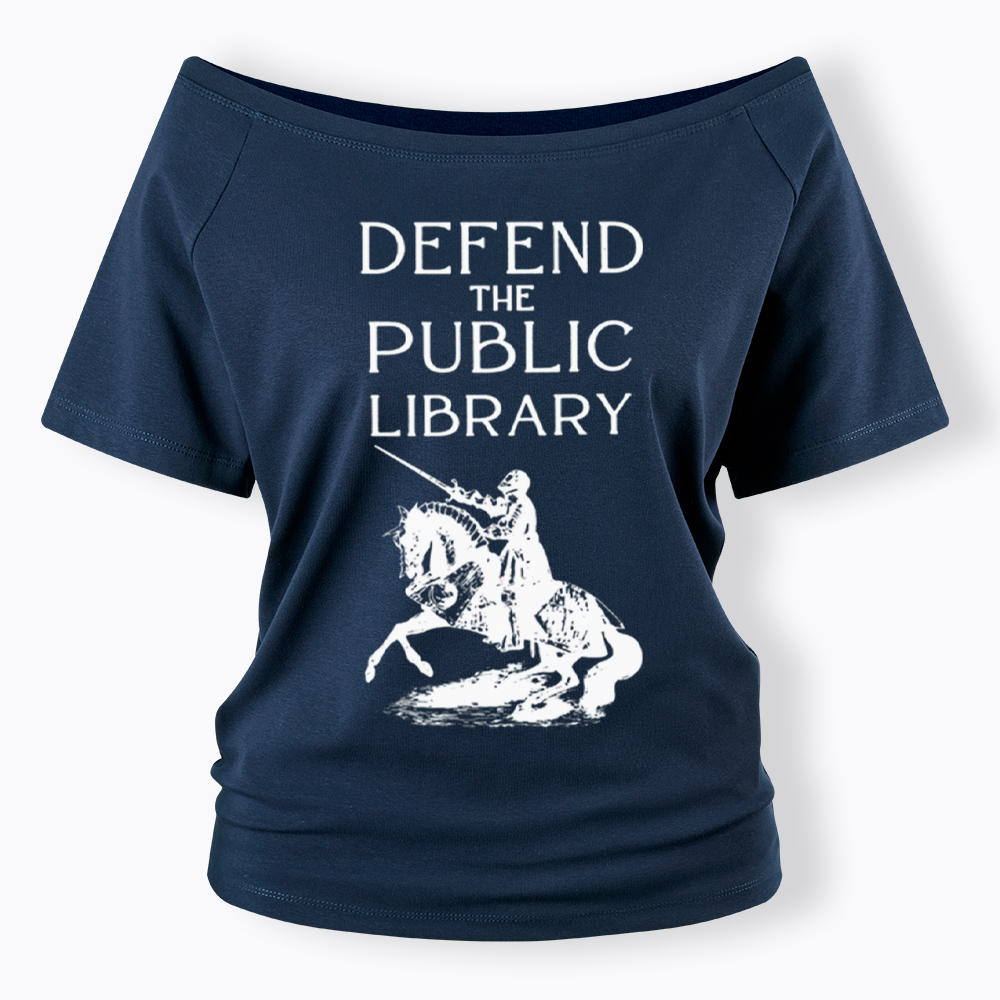 Defend The Public Library Off Shoulder T-Shirt