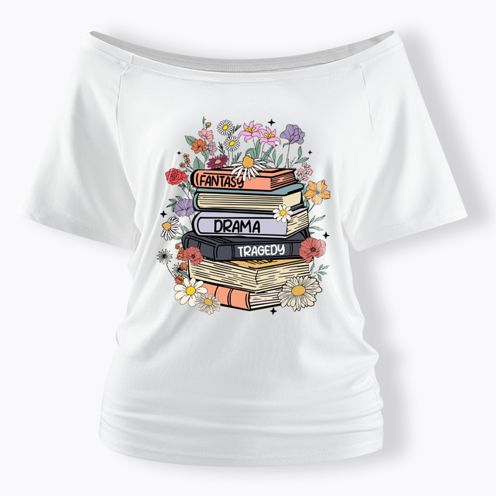 Fantasy Drama Tragedy Kinds Off Shoulder T-shirts