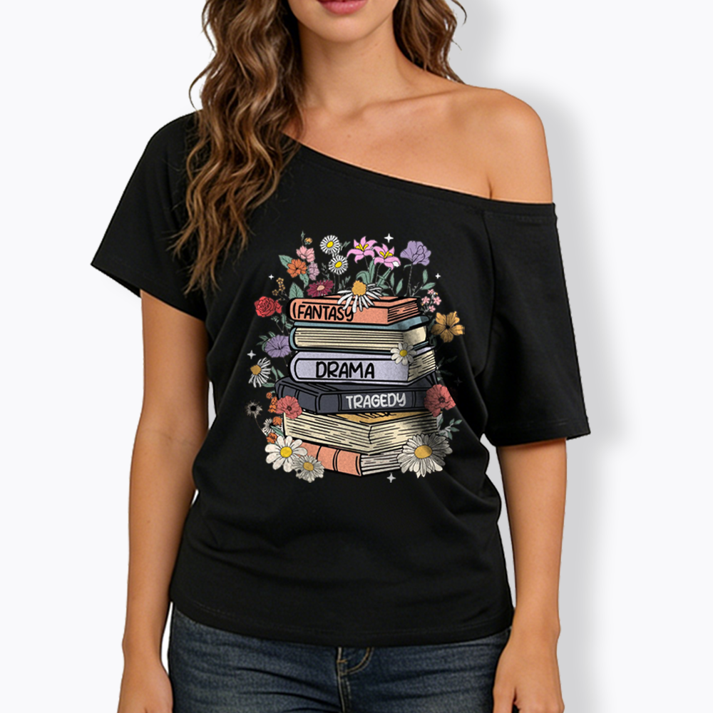 Fantasy Drama Tragedy Kinds Off Shoulder T-shirts
