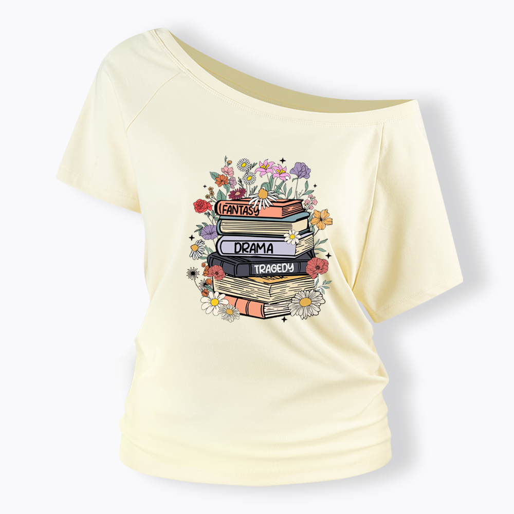 Fantasy Drama Tragedy Kinds Off Shoulder T-shirts