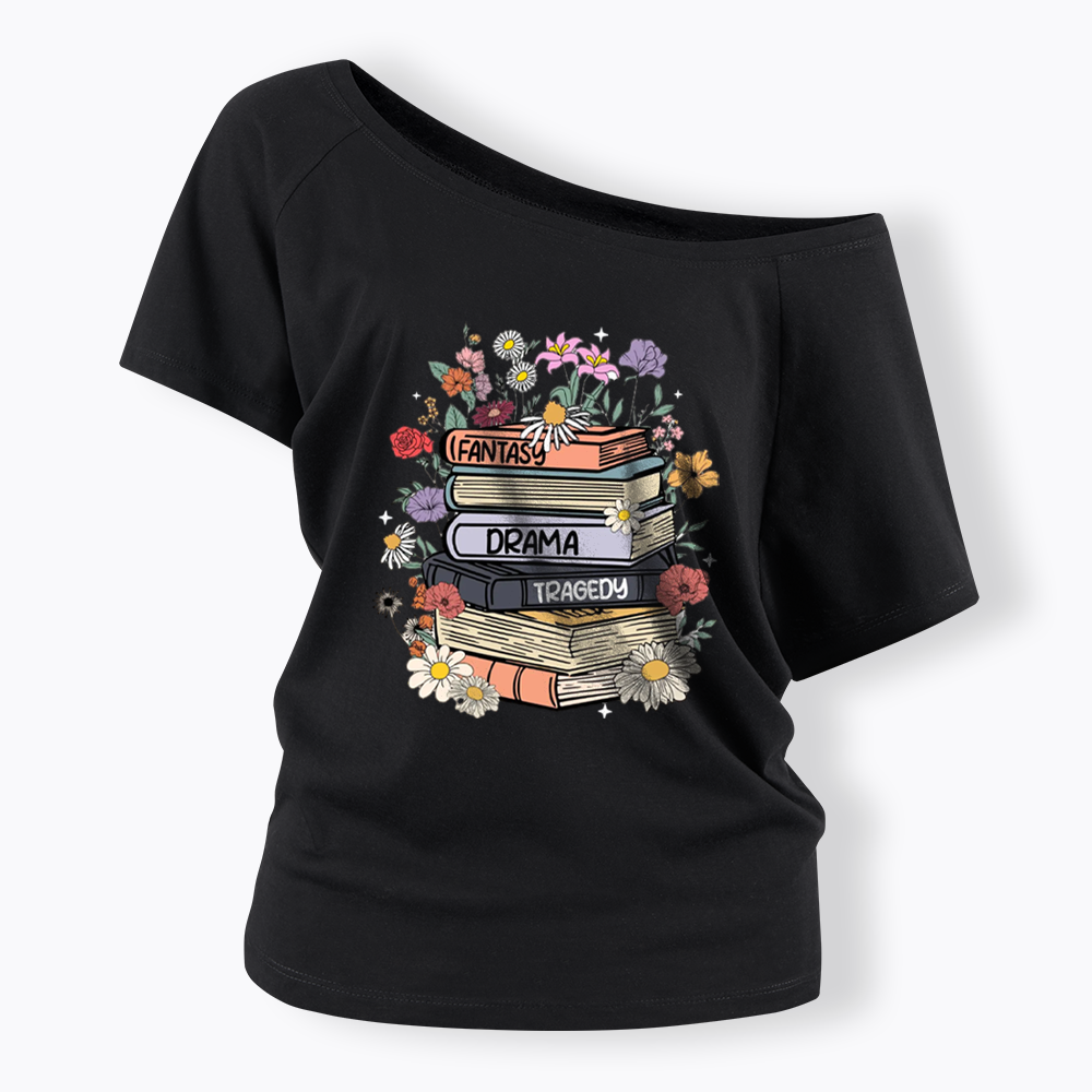 Fantasy Drama Tragedy Kinds Off Shoulder T-shirts