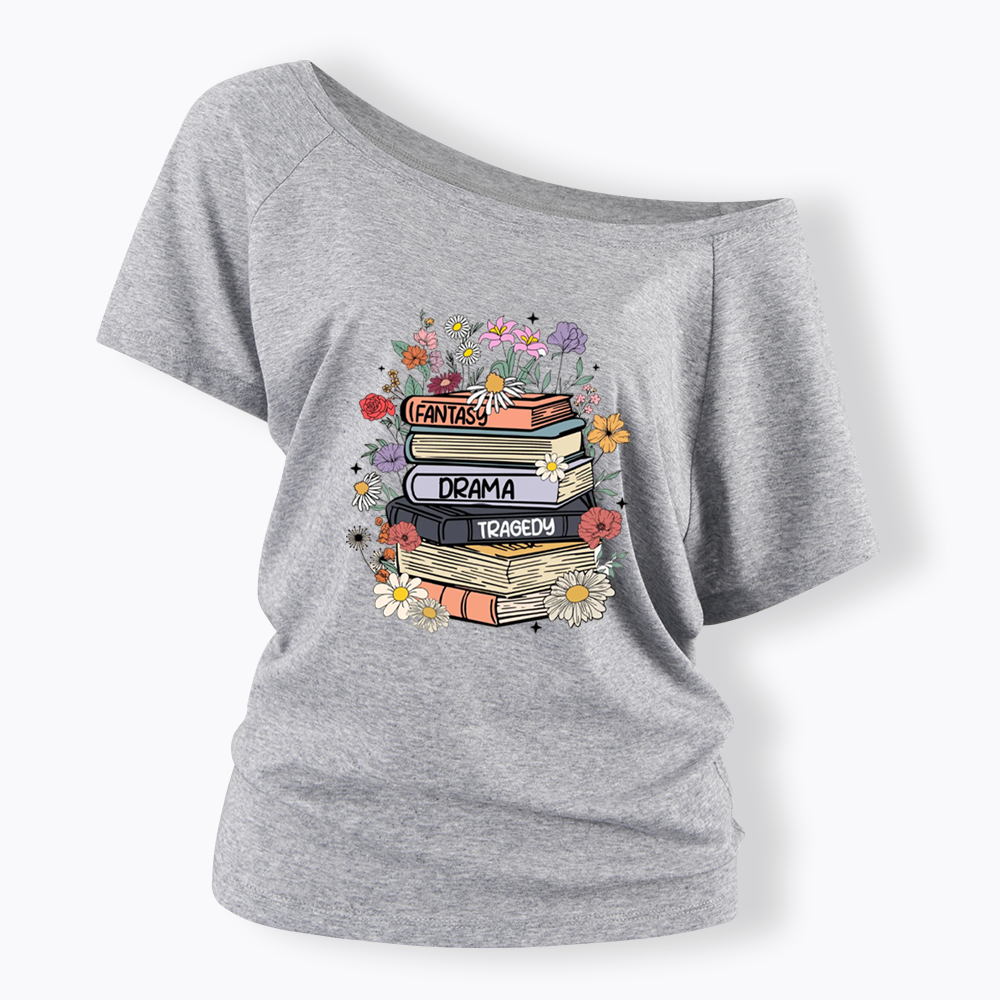 Fantasy Drama Tragedy Kinds Off Shoulder T-shirts