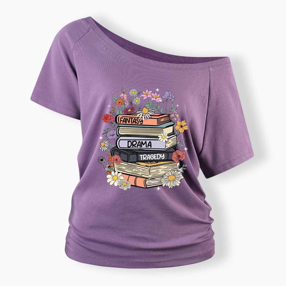 Fantasy Drama Tragedy Kinds Off Shoulder T-shirts