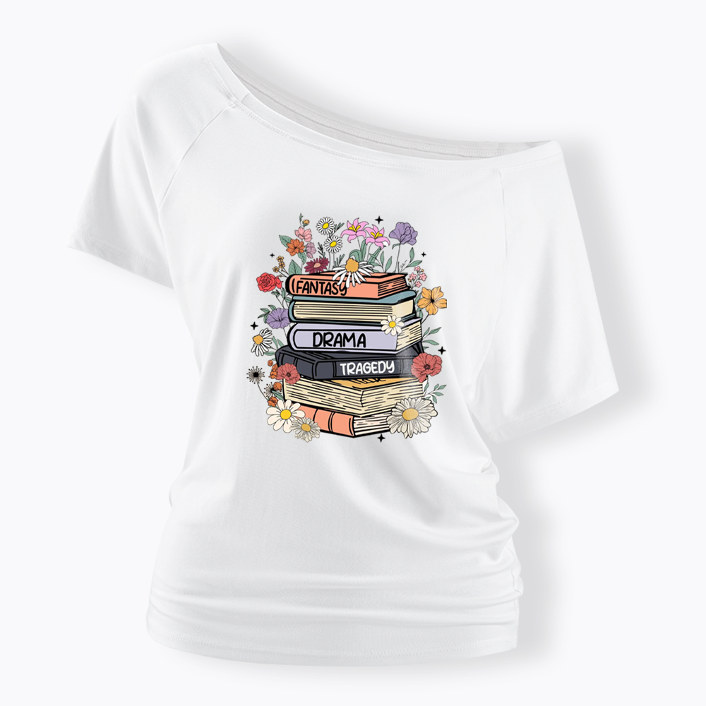 Fantasy Drama Tragedy Kinds Off Shoulder T-shirts