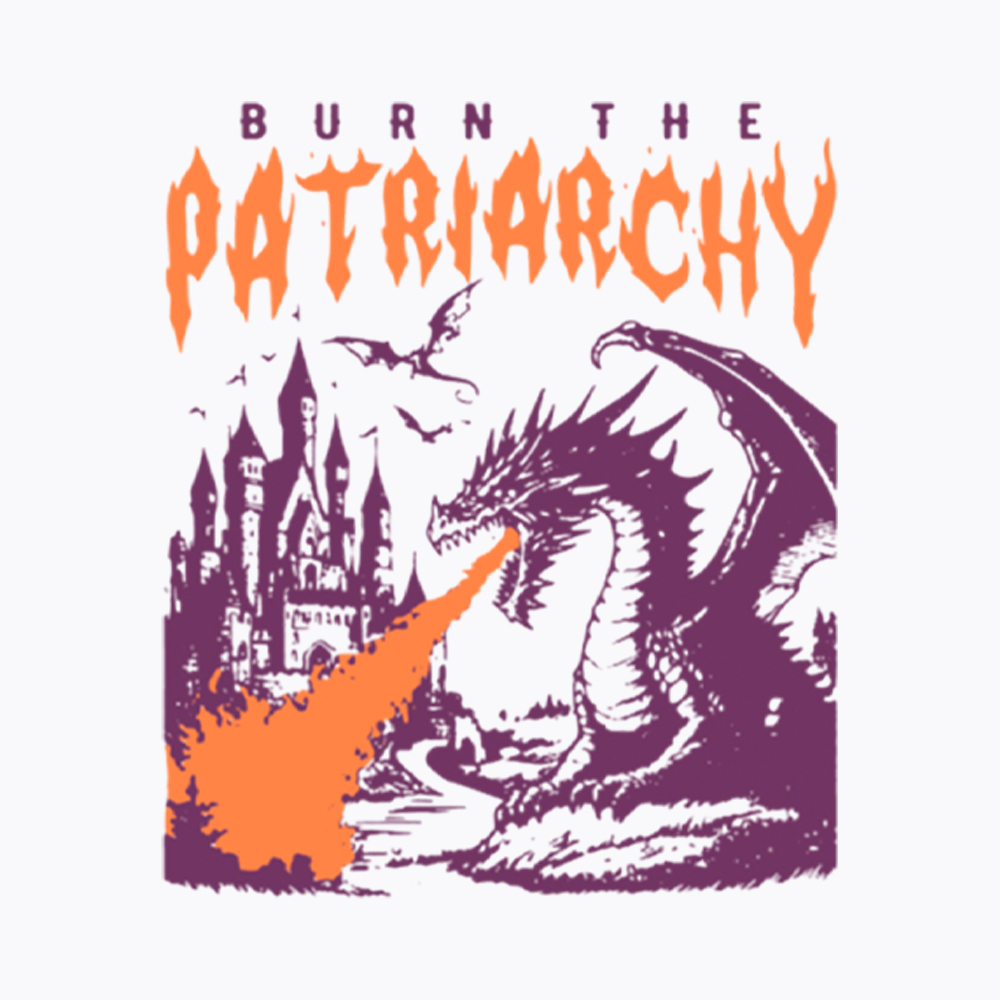 Burn the Patriarchy Dragon Cropped T-Shirt