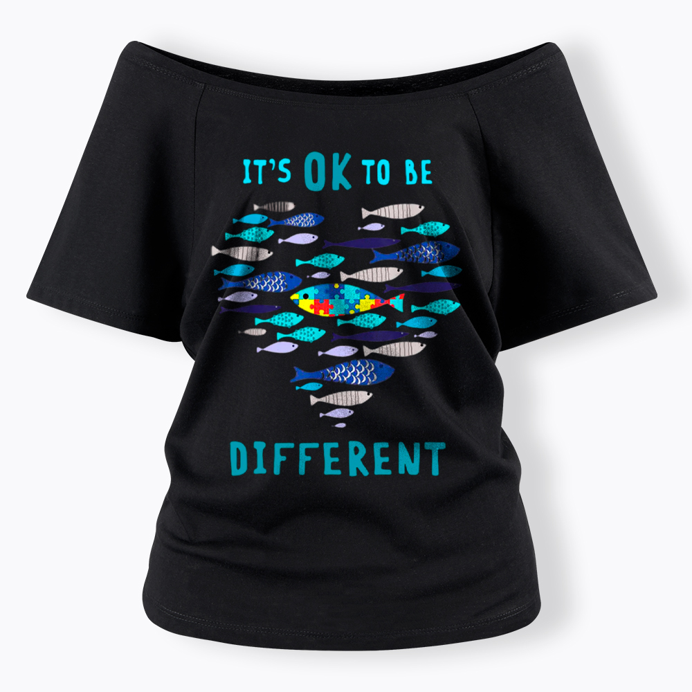 It's OK to Be Different Off Shoulder T-Shirt