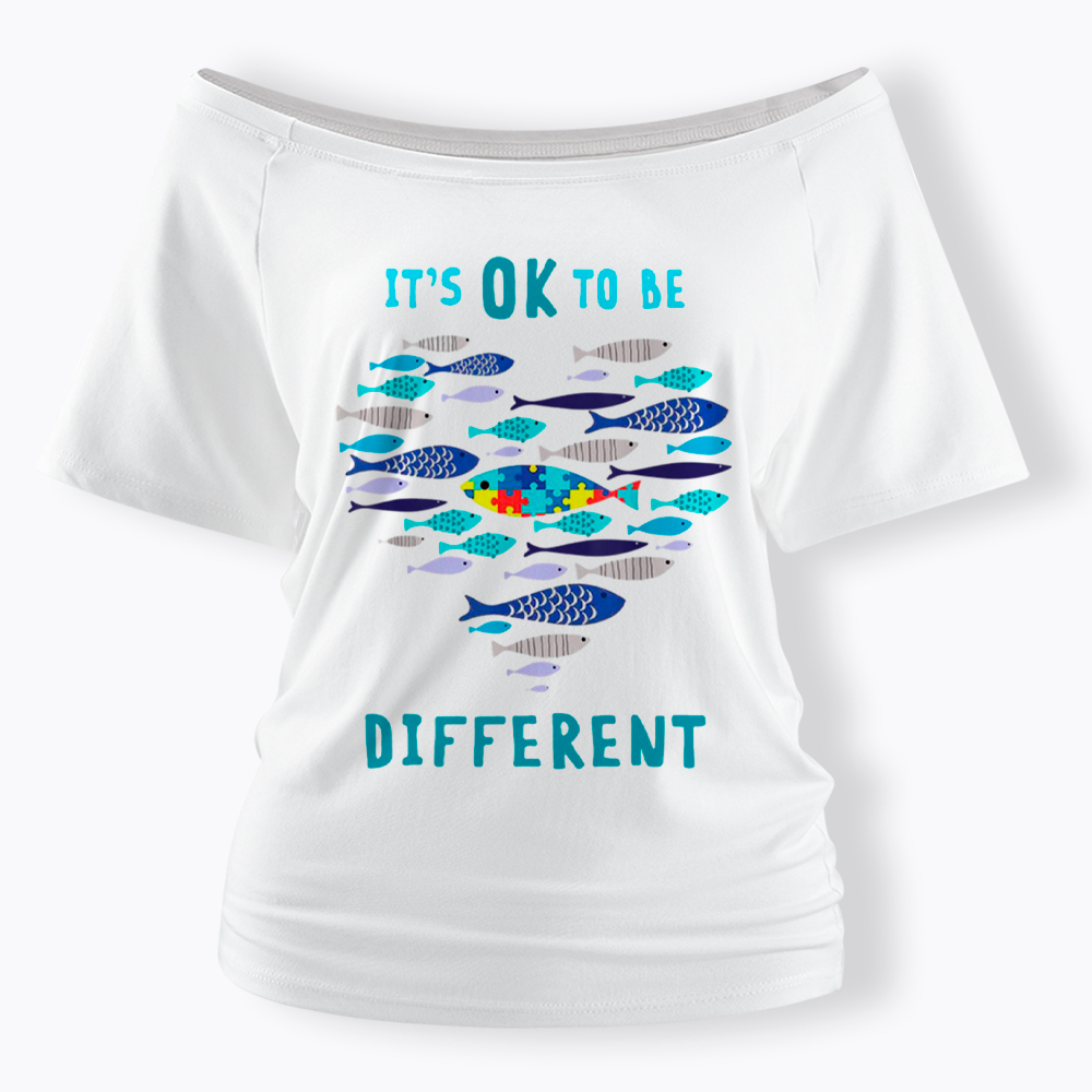 It's OK to Be Different Off Shoulder T-Shirt