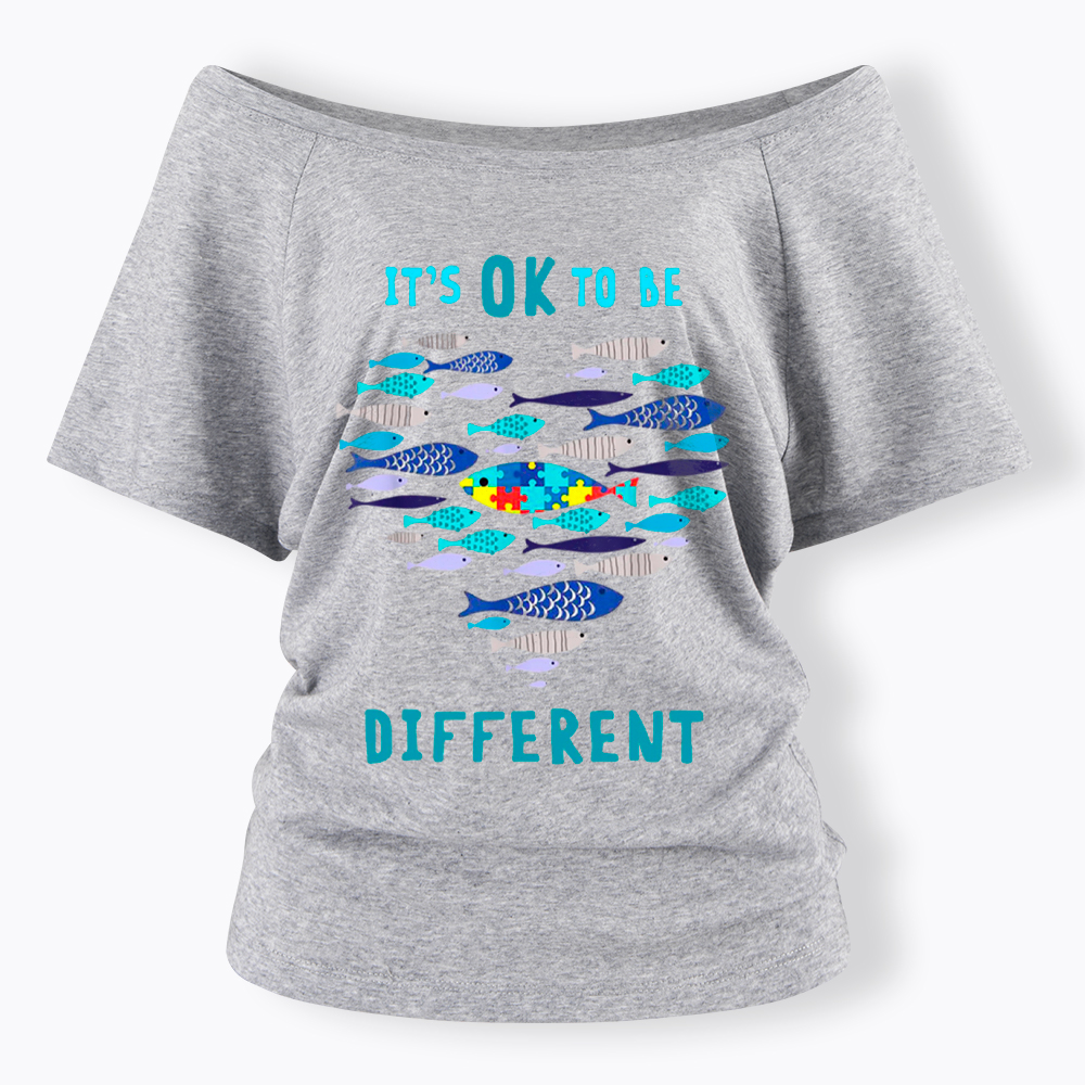 It's OK to Be Different Off Shoulder T-Shirt