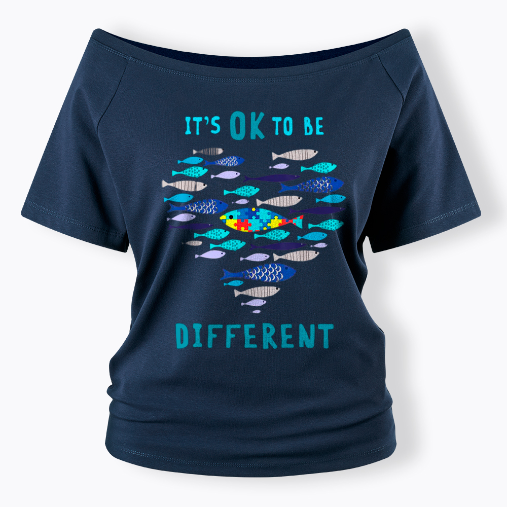 It's OK to Be Different Off Shoulder T-Shirt