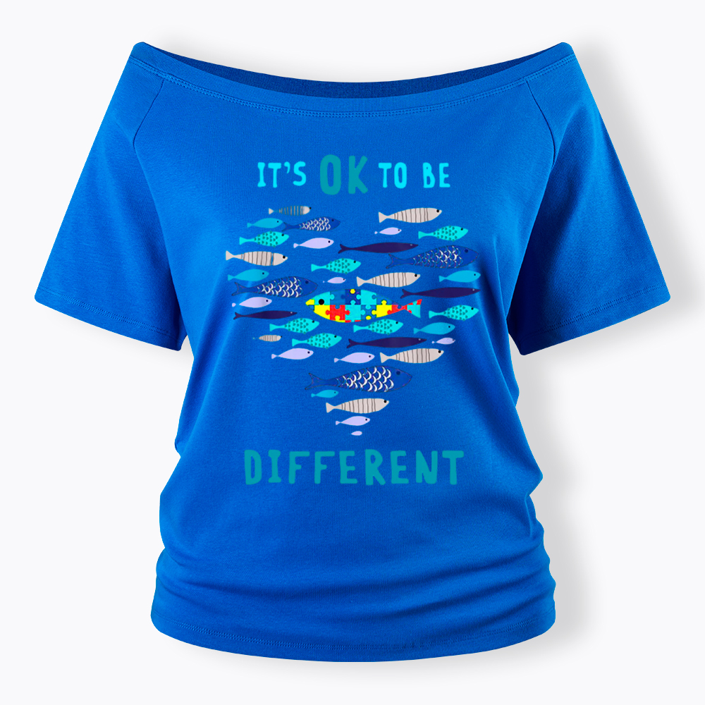 It's OK to Be Different Off Shoulder T-Shirt