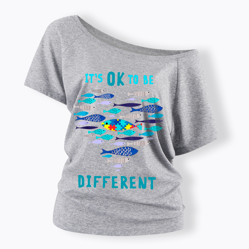 It's OK to Be Different Off Shoulder T-Shirt
