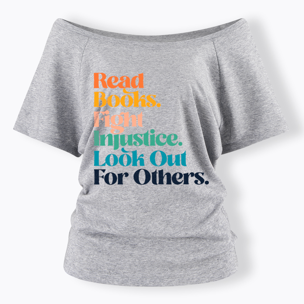 Read Banned Books Social Justice Off Shoulder T-Shirt