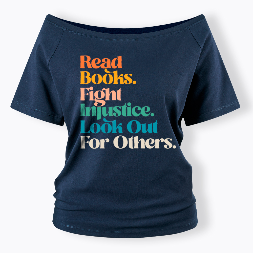 Read Banned Books Social Justice Off Shoulder T-Shirt