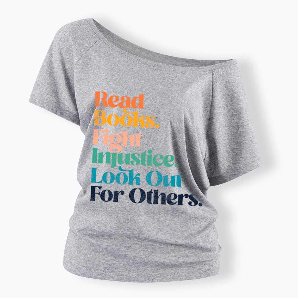 Read Banned Books Social Justice Off Shoulder T-Shirt