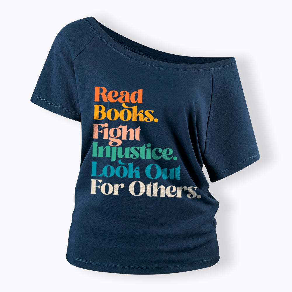 Read Banned Books Social Justice Off Shoulder T-Shirt