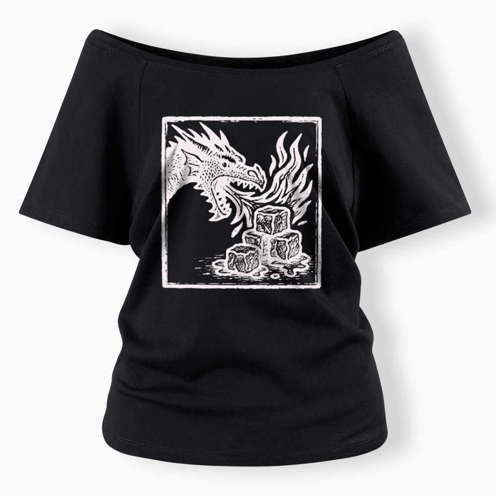 No Words Subtle ICE Off Shoulder T-Shirt