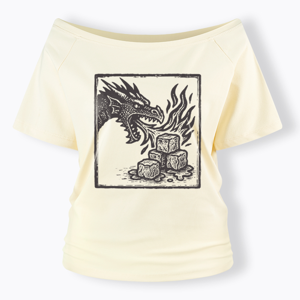 No Words Subtle ICE Off Shoulder T-Shirt