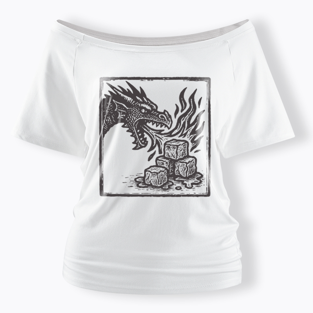 No Words Subtle ICE Off Shoulder T-Shirt