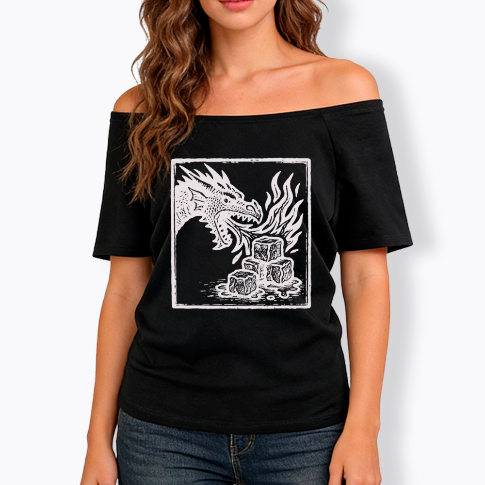 No Words Subtle ICE Off Shoulder T-Shirt