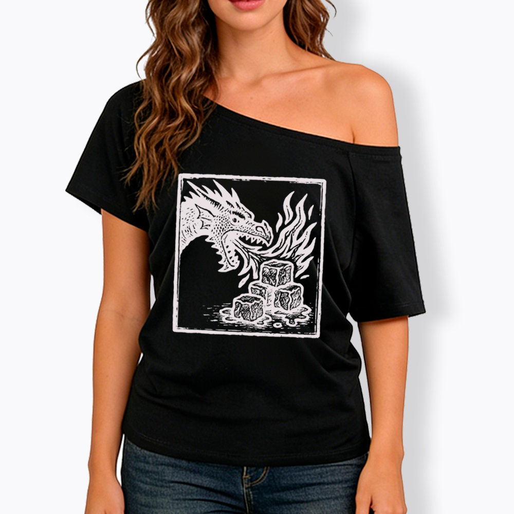 No Words Subtle ICE Off Shoulder T-Shirt
