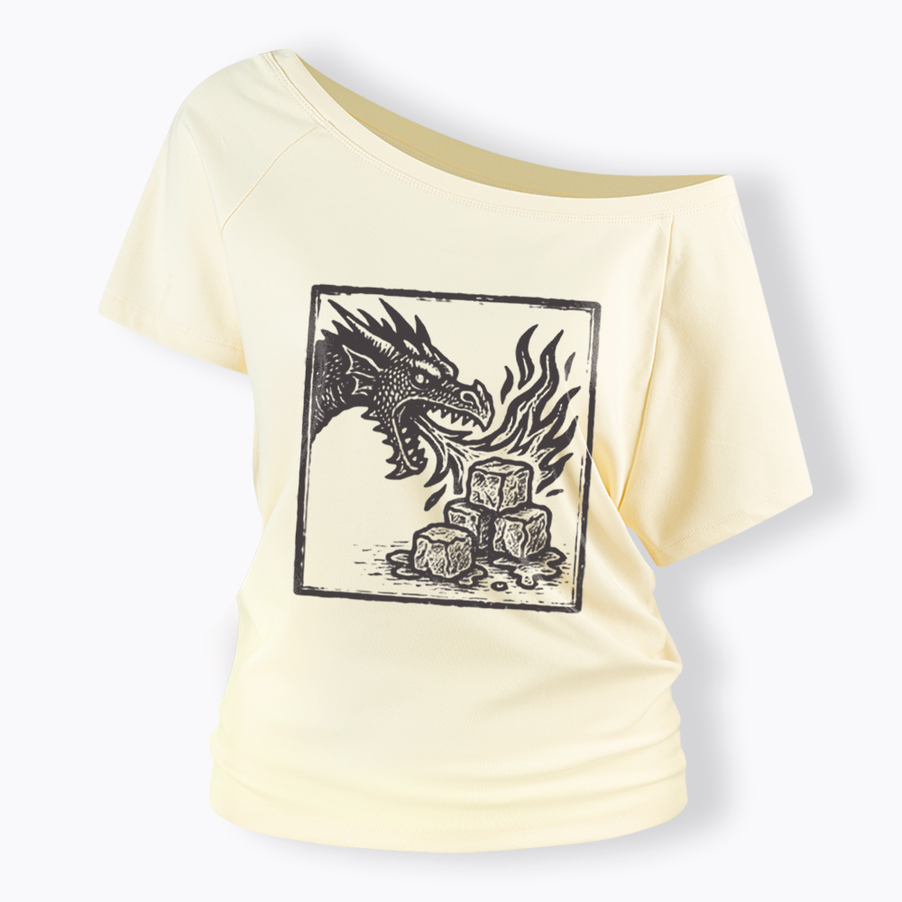 No Words Subtle ICE Off Shoulder T-Shirt
