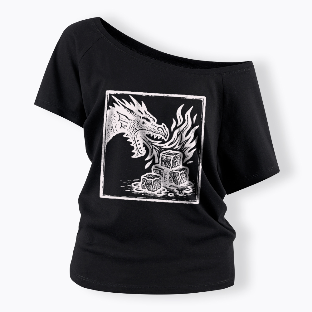 No Words Subtle ICE Off Shoulder T-Shirt