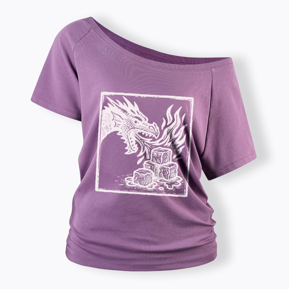 No Words Subtle ICE Off Shoulder T-Shirt