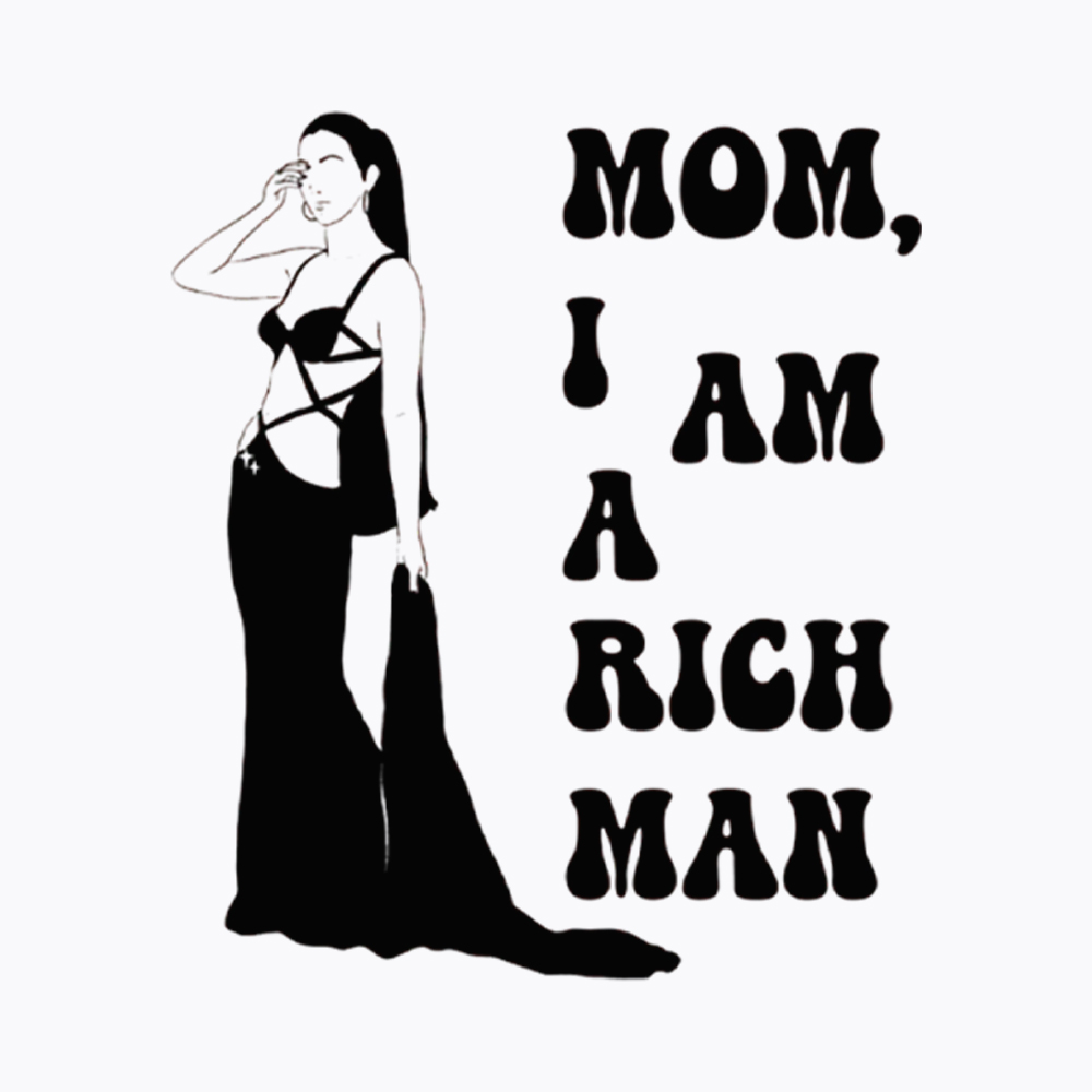 Mom I am a Rich Man Cropped T-Shirt