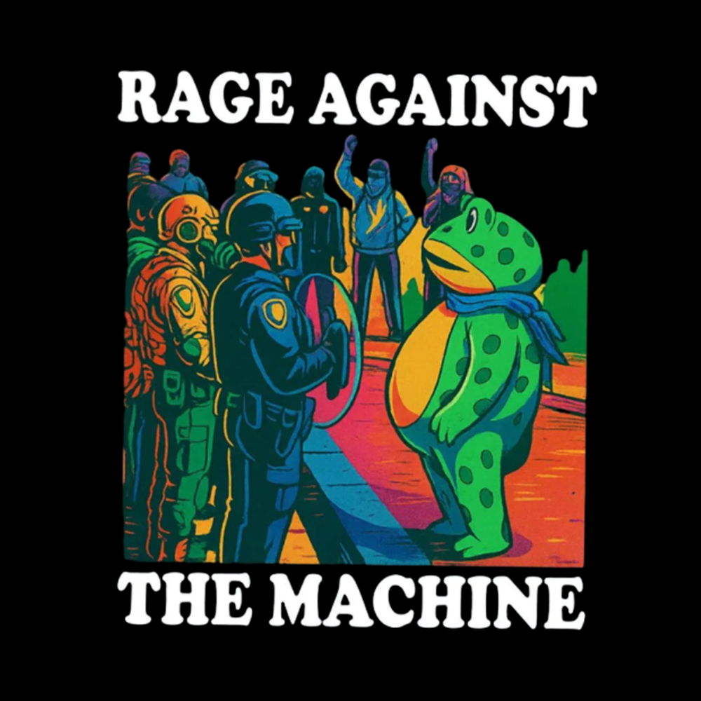 Comfort Colors Portland Frog Protest Off Shoulder T-shirts