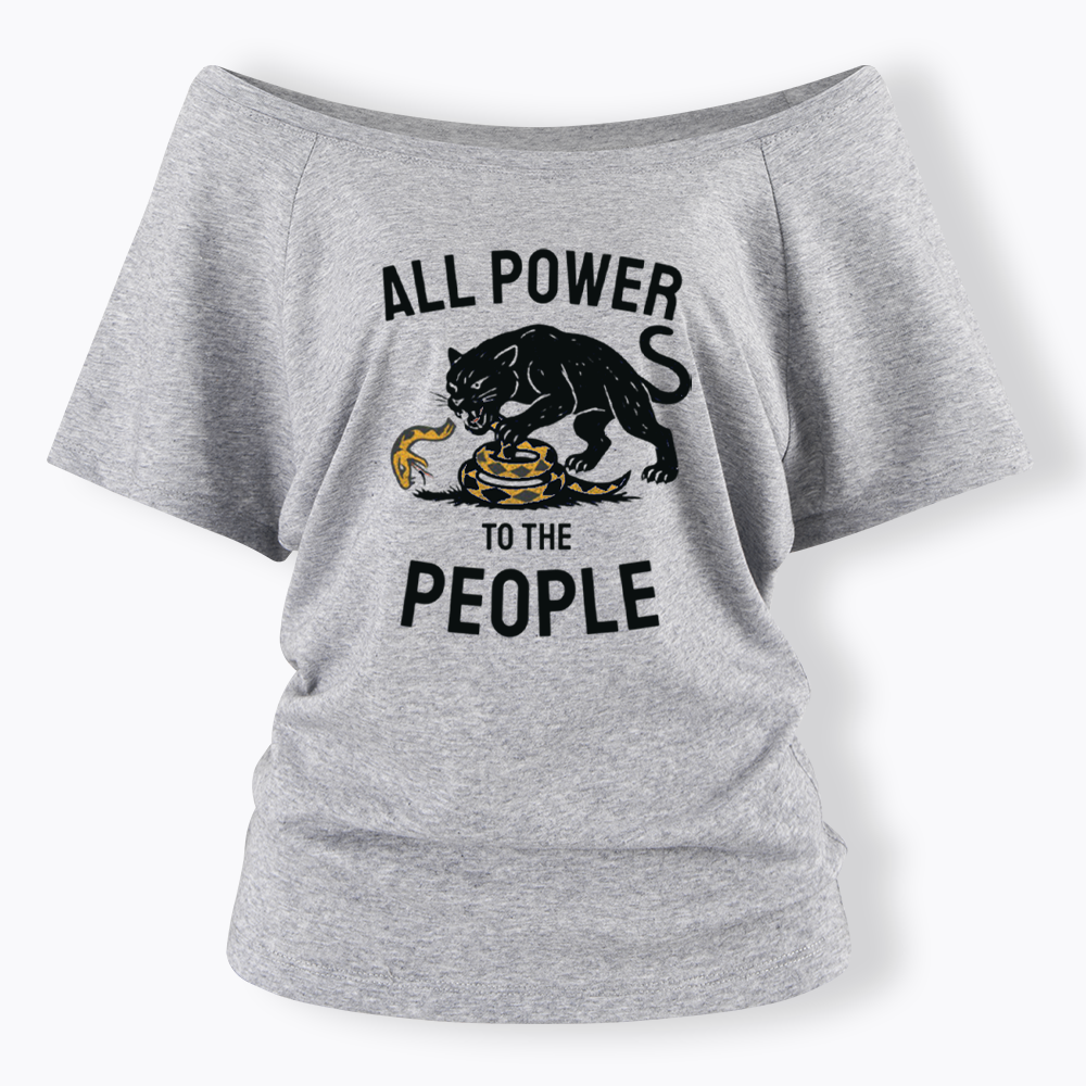 Power to the People Black Panther Party Off Shoulder T-shirts