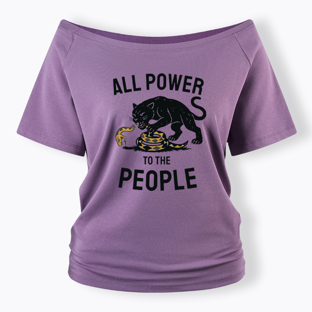 Power to the People Black Panther Party Off Shoulder T-shirts