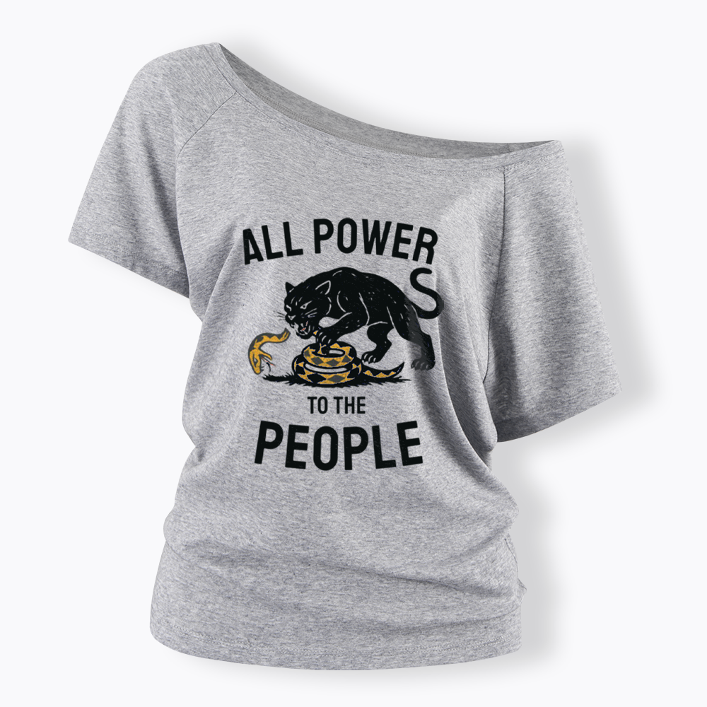 Power to the People Black Panther Party Off Shoulder T-shirts