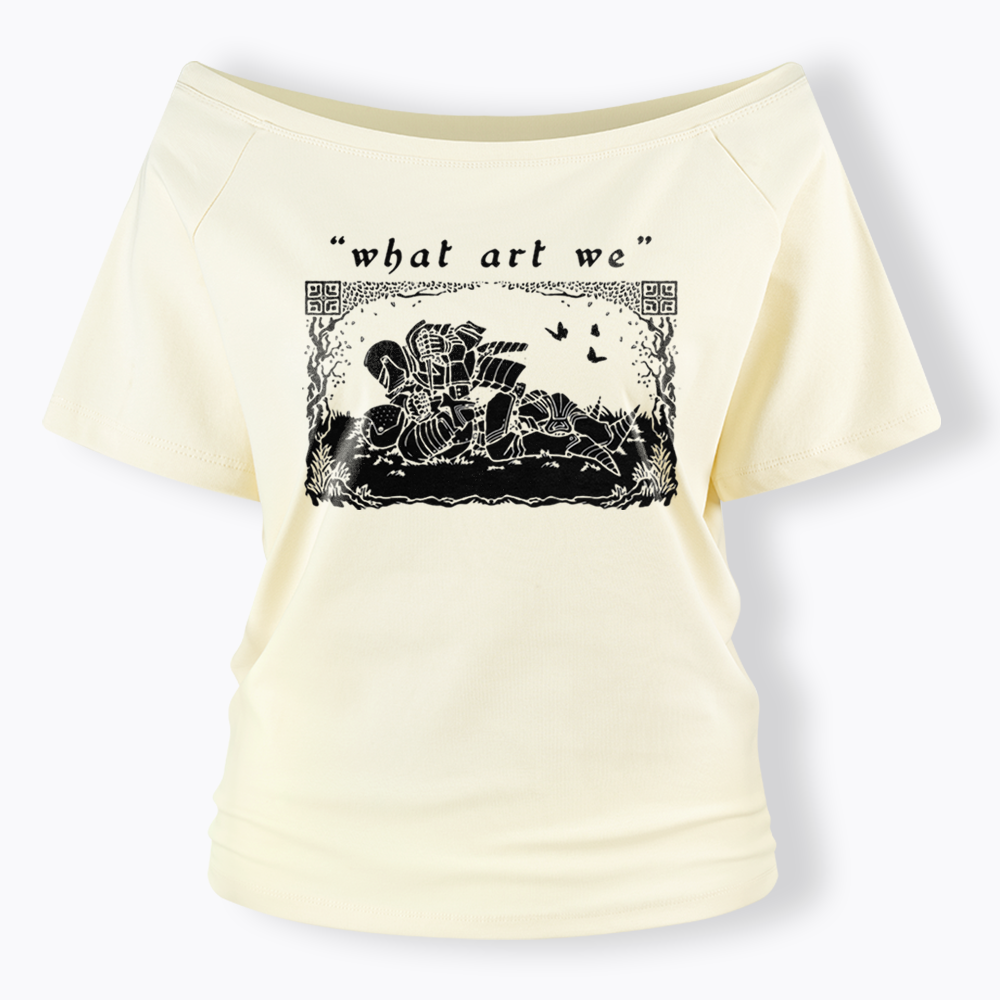 What art We Off Shoulder T-shirts