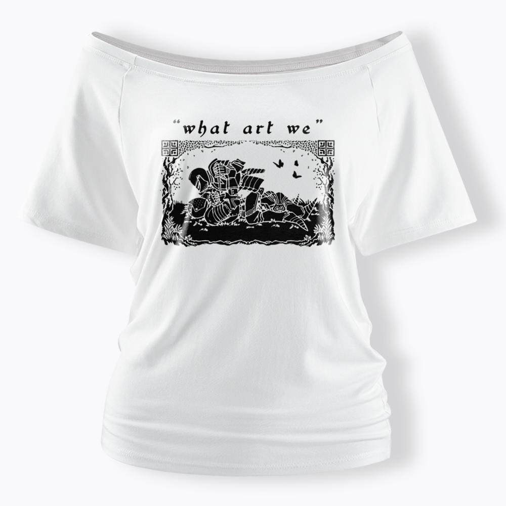 What art We Off Shoulder T-shirts