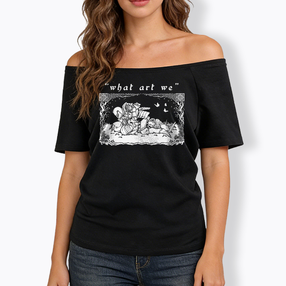 What art We Off Shoulder T-shirts